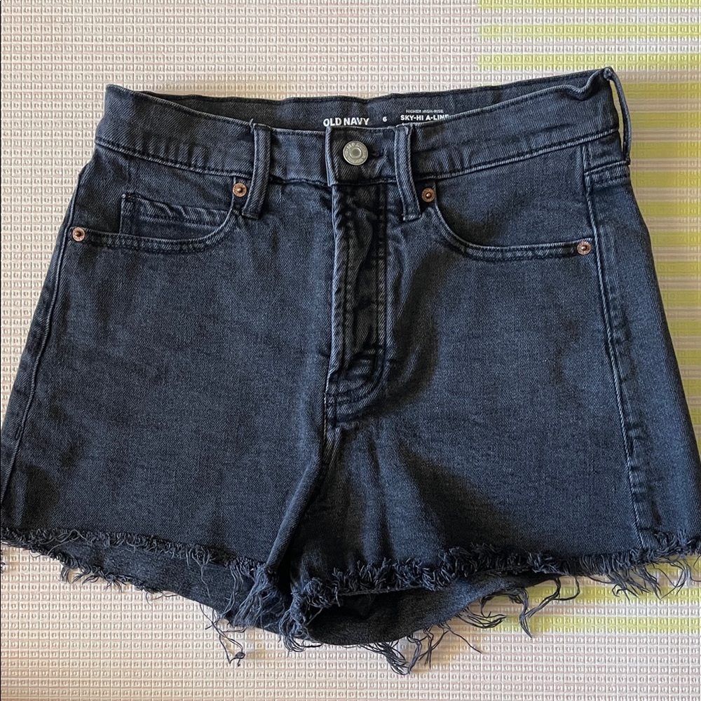 Women's Black Denim Shorts